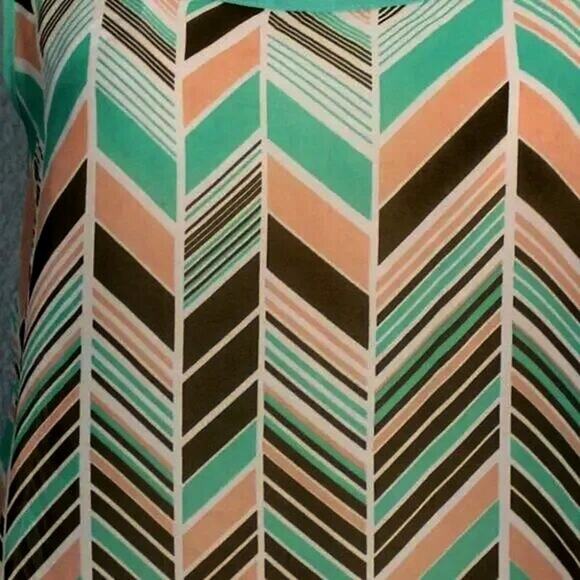 Mine Tribal Print Colorful Tank Top Lattice Back Size M - Picture 9 of 9